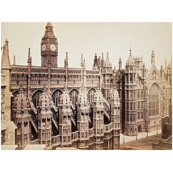 Photograph - Westminster, Henry VII Chapel Exterior and Westminster Hall Photograph - Westminster, Henry VII Chapel Exterior and Westminster Hall