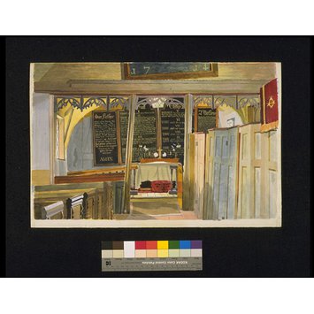 Watercolour - Interior, Black Chapel, North End, near Dunmow, Essex; Recording Britain Collection