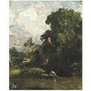 Oil painting - Sketch for The Valley Farm