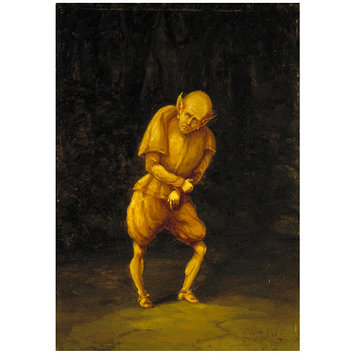 Painting - Frederick Robson as Gam-Bogie, the Yellow Dwarf, in The Yellow Dwarf by James Robinson Planché Painting - Frederick Robson as Gam-Bogie, the Yellow Dwarf, in The Yellow Dwarf by James Robinson Planché