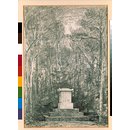 Cenotaph to Sir Joshua Reynolds amonst lime trees in the grounds of Coleorton Hall (Drawing)