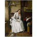 Oil painting - Florence Dombey in Captain Cuttle's Parlour Oil painting - Florence Dombey in Captain Cuttle's Parlour