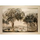 Purley Hall, Berkshire; Landscape with View of a Country Seat (Watercolour)