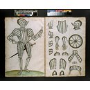 The Almain Armourer's Album; The Jacob Album; 'Sr Harry Lea Mr of ye Armore' (Armour design)