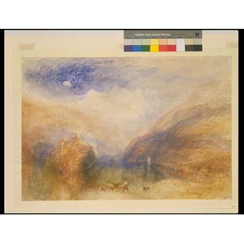 Watercolour - The Lauerzer See, with the Mythens Watercolour - The Lauerzer See, with the Mythens