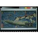 Woodblock print - The Rescue of Minamoto no Tametomo by Goblins