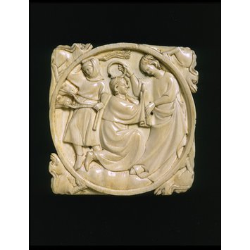 Mirror case - A Lady crowning her lover