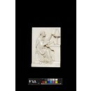 Plaque - A monk transcribing Plaque - A monk transcribing