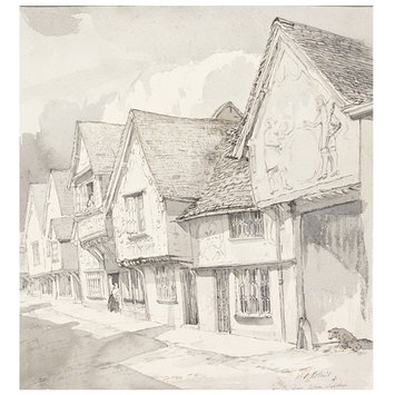 Watercolour - The Old Sun Inn, Saffron Walden; Recording Britain Collection