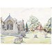 Watercolour - East Bergholt Church and Bell Cage; Recording Britain