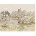 Watercolour - St. Bartholomew's Church, Orford, from the North-West; Recording Britain