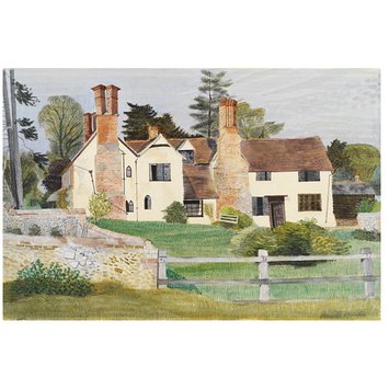 Watercolour - Brent Hall from the South, Finchingfield; Recording Britain Collection