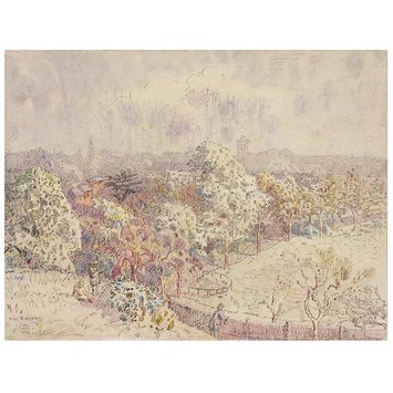 Watercolour - Colchester from the North Station; Recording Britain Collection