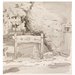 Watercolour - The Pillory in the Castle Ruins, Saffron Walden; Recording Britain Collection
