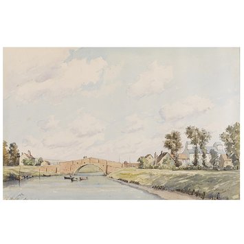 Watercolour - Snape Bridge; Recording Britain