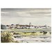 Watercolour - Evening View of Sudbury from the South-west; Sudbury from the South-West; Recording Britain