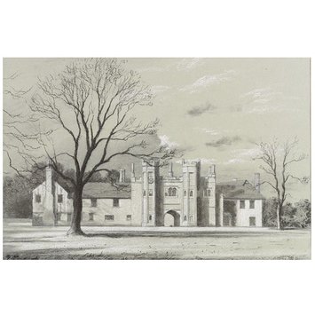 Watercolour - Giffords Hall; Recording Britain