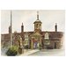 Watercolour - Fishermen's Almshouses, Great Yarmouth; Recording Britain