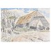Watercolour - Prior's Hall Barn, Widdington; Recording Britain Collection