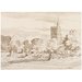 Watercolour - The Church of St Margaret and the Abbey Ruins, Barking; Recording Britain Collection