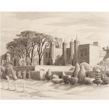 Drawing - Melford Hall, Long Melford; Recording Britain