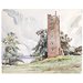 Watercolour - Freston Tower; Recording Britain