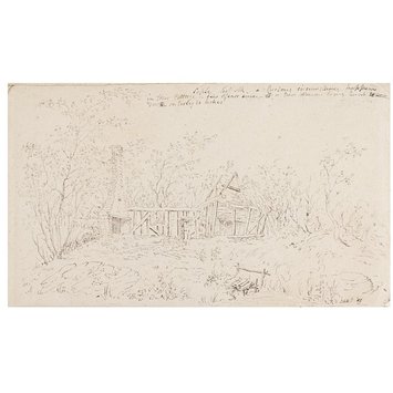Drawing - A ruined cottage at Capel, Suffolk
