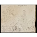 Cottage at East Bergholt, with a cottager (Drawing)