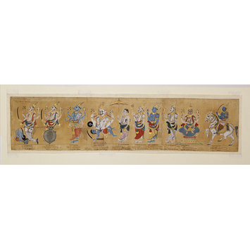 Scroll drawing - Ten incarnations of Vishnu Scroll drawing - Ten incarnations of Vishnu