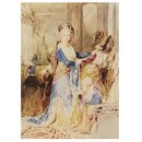 Watercolour - The Favourite Odalisque; The Odalique or Favorite of the harem, Constantinople Watercolour - The Favourite Odalisque; The Odalique or Favorite of the harem, Constantinople