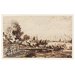 Drawing - The Thames with Waterloo Bridge
