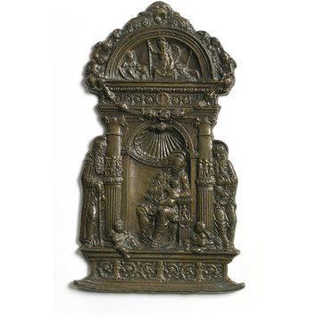 Plaquette - The Virgin and Child with St Anthony Abbot and St Jerome; Madonna and Child, Saint Anthony  Abbott and Jerome; Madonna col Bambino e Due Santi