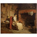 Oil painting - A Cottage Interior: An Old Woman Preparing Tea