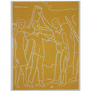 Stations of the Cross; Jesus met by Simon of Cyrene (Print)