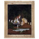 Ladies visiting holy men at night (Painting)