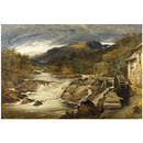 Rocky landscape; Wild Water (Oil painting)