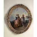 Le Berger Indécis; Cavalier and Two Ladies (Oil painting)
