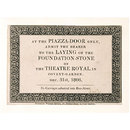 Invitation to the laying of the foundation stone of the Theatre Royal, Covent Garden (Print)