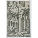 Ruins with a seated draftsman; The little book of architecture ruins (Print)