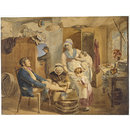 The Wounded Leg; The Village Doctress (Watercolour)