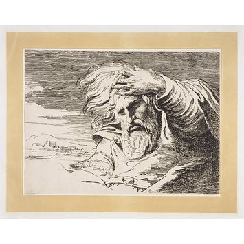 Print - Head and shoulders of a bearded old man Print - Head and shoulders of a bearded old man