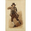An Irish flute player dancing a jig (Drawing) An Irish flute player dancing a jig (Drawing)