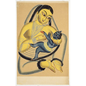 Painting - Yasoda nursing Krishna