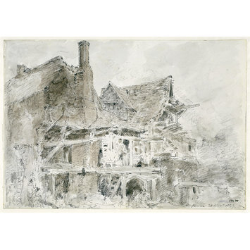 Drawing - The demolition or repair of old houses in Salisbury Drawing - The demolition or repair of old houses in Salisbury