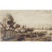 Drawing - The Thames with Waterloo Bridge