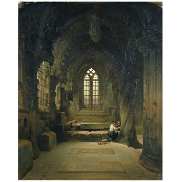 Oil painting - Entrance to the crypt, Roslin Chapel Oil painting - Entrance to the crypt, Roslin Chapel