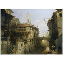 Old Buildings on the Darro, Granada (Oil painting)