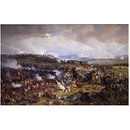 The Battle of Waterloo: The British Squares Receiving the Charge of the French Cuirassiers (Oil painting)
