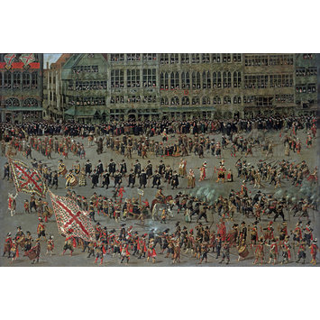 Oil painting - The Ommeganck in Brussels on 31 May 1615: The Senior Guilds Oil painting - The Ommeganck in Brussels on 31 May 1615: The Senior Guilds