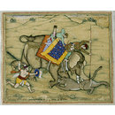 Salim spearing a lioness (Painting)
